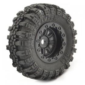 FTX Outback Mini Swamper Tyre & Wheel Set - Black (4pc)